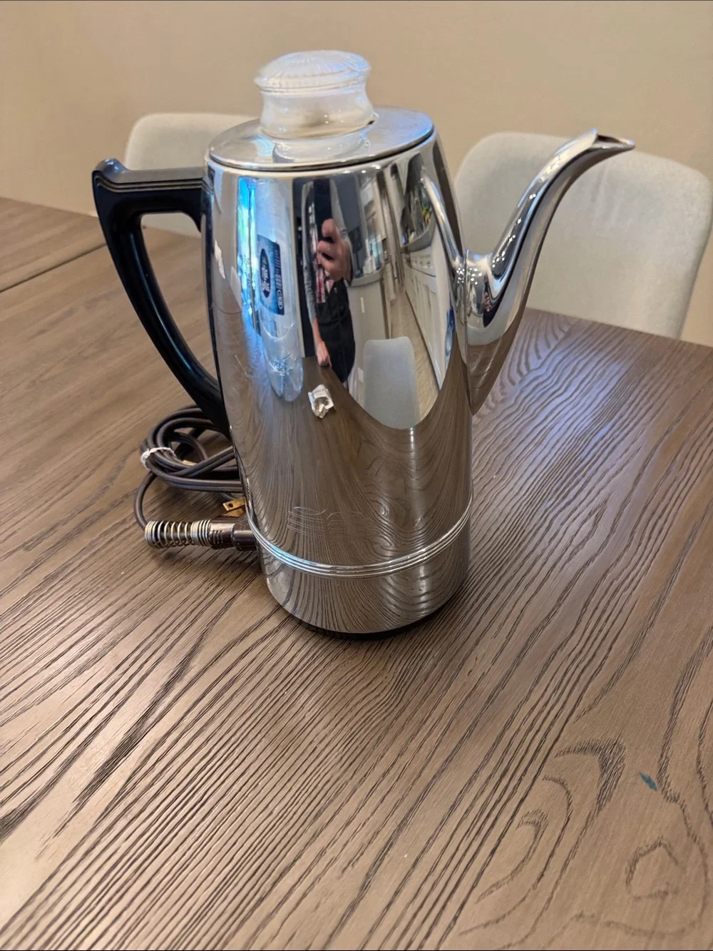 Electric Coffeematic by Universal Coffee Percolator in Polished Silver